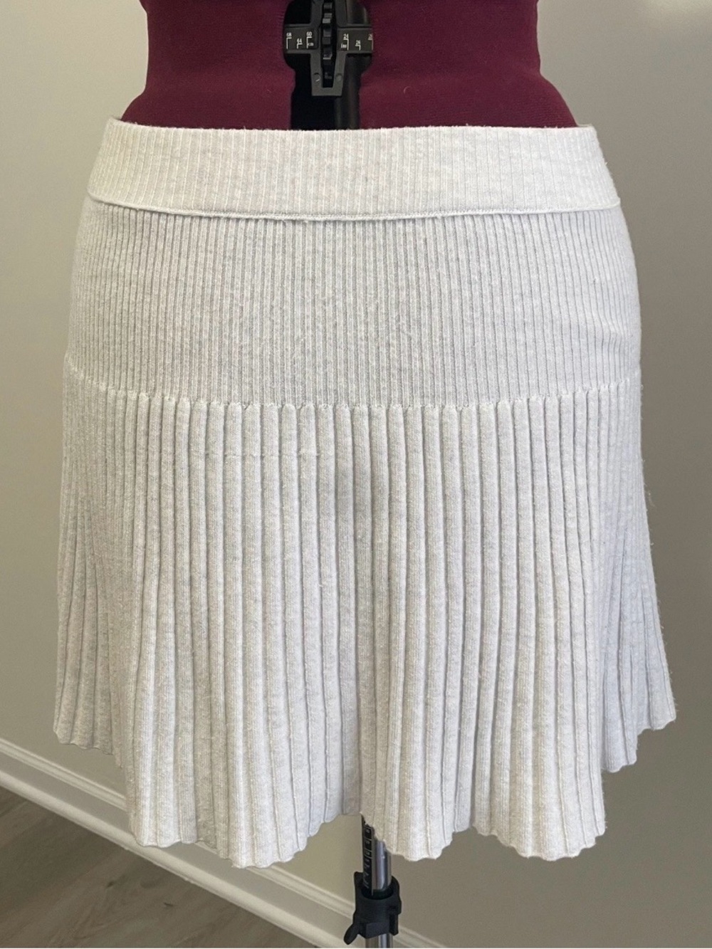Light Grey Rib Knit Skirt